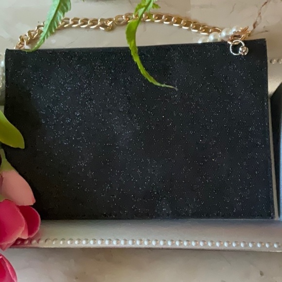 VINTAGE BLACK GLITZY ENVELOPE BAG - Picture 4 of 5